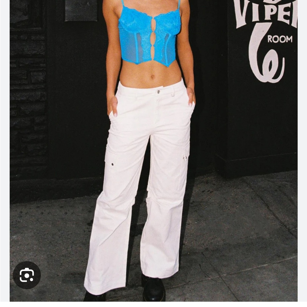 White Cargo Pants - Princess Polly